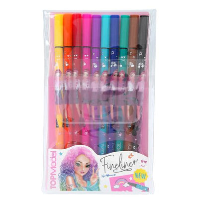 TOPModel Fine Liner Colouring Markers 10pk