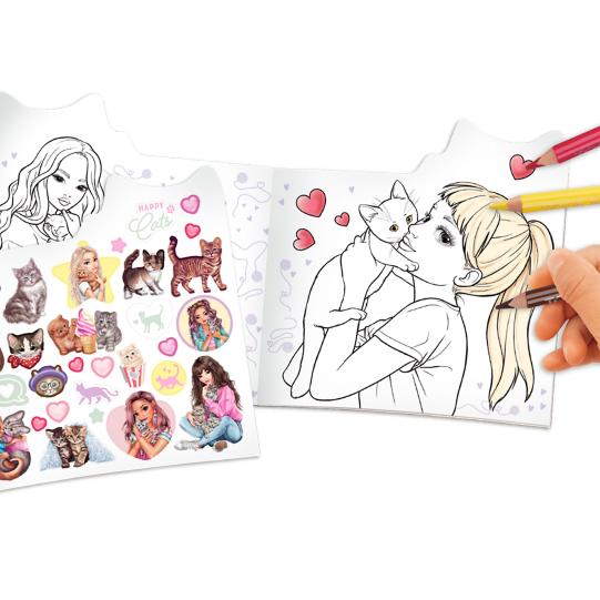 TOPModel Kitty Sticker And Colouring Book