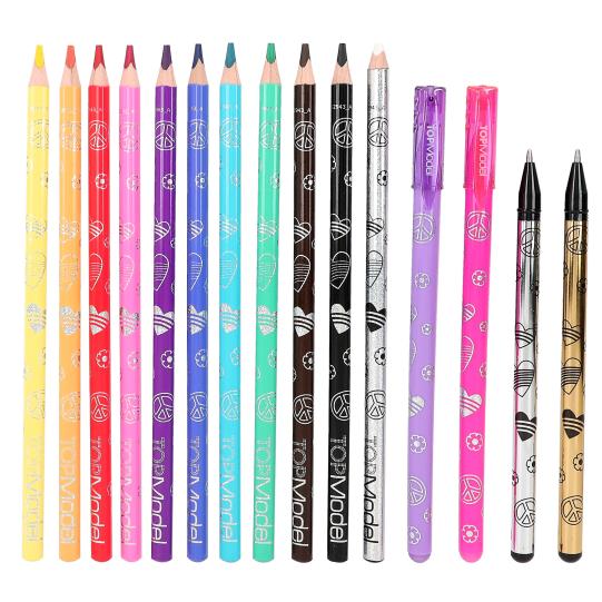 TOPModel Nyela And Louise Colouring Book With Colouring Pencils And Pens