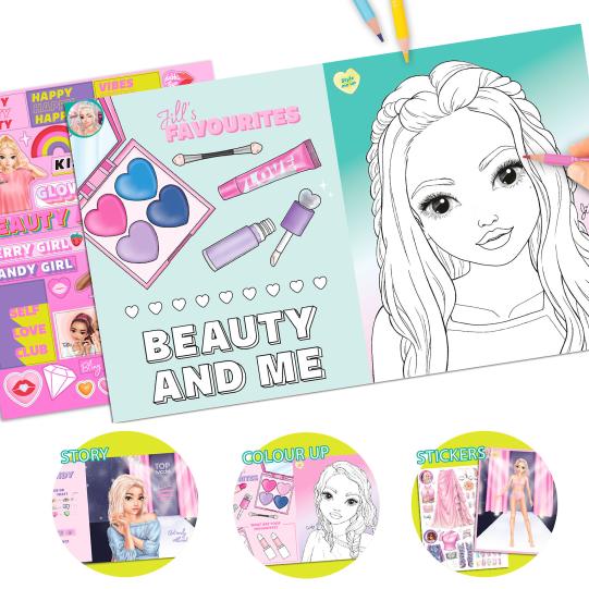 TOPModel Beauty Fun Story Colour And Sticker Book