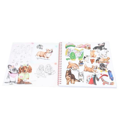 TOPModel Doggy Collection Sticker And Colouring Book