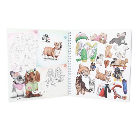 TOPModel Doggy Collection Sticker And Colouring Book