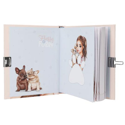 TopModel Diary With Padlock Puppy Motif