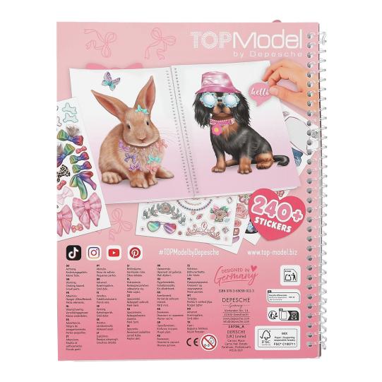 TopModel Cute Animals Dress Me Up Sticker Book