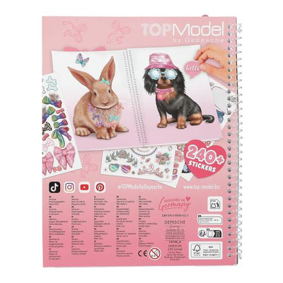 TopModel Cute Animals Dress Me Up Sticker Book