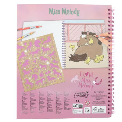TopModel Miss Melody Colouring Book Horse / Cat Motif