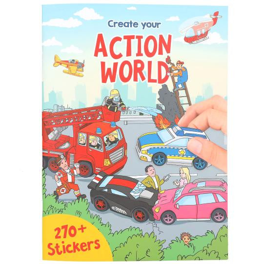 Trends Create Your Action World Sticker Book