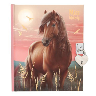 TopModel Miss Melody Diary With Padlock Horse Motif