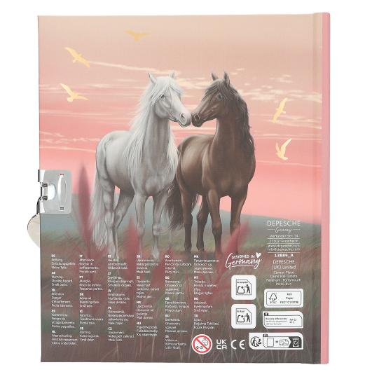 TopModel Miss Melody Diary With Padlock Horse Motif