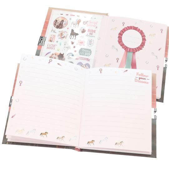 TopModel Miss Melody Diary With Padlock Horse Motif