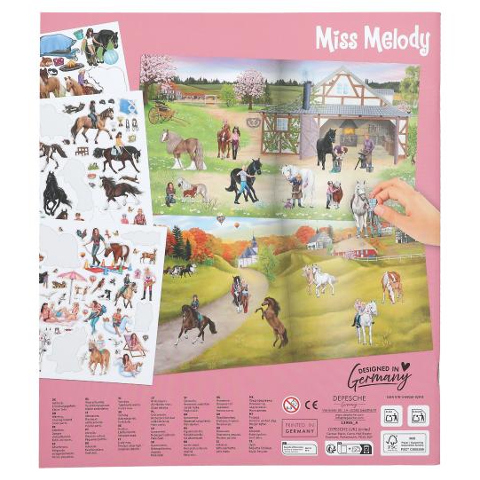 TopModel Miss Melody Stick World Sticker Book Horse Motif