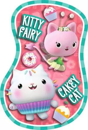 Gabby's Dollhouse 4 in A Box Large Shaped Jigsaw Puzzles