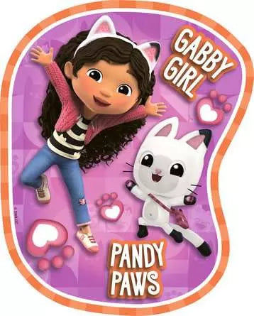 Gabby's Dollhouse 4 in A Box Large Shaped Jigsaw Puzzles