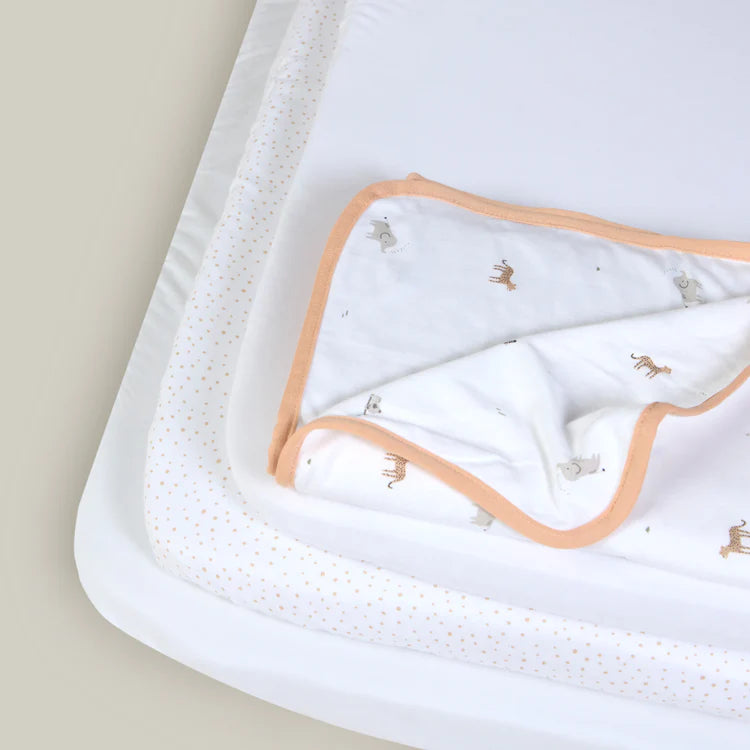 Baby Elegance Safari Collection 4pc Cot Bed Bedding Set 70cm x 140cm