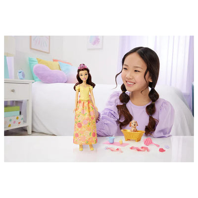 Disney Princess Belle Doll With Brush Dog And Accessories