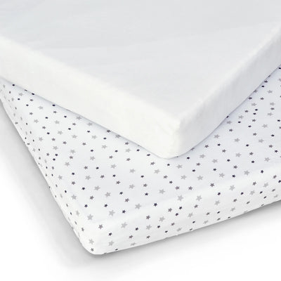 Baby Elegance 2pk Jersey Sheets Cot Bed