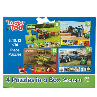 Tractor Ted 4 Jigsaw Puzzles In A Box Seasons
