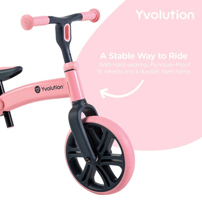 Yvolution Junior Balance Bike Pink 18months - 4years