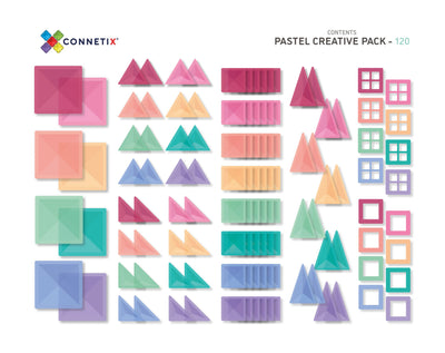 Connetix Magnetic Tiles Pastel Creative Pack 120pc