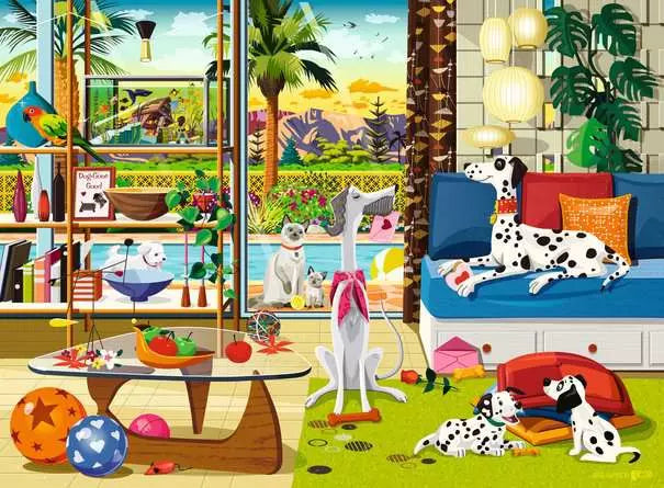 Ravensburger Pets Of Palm Springs 500pc Jigsaw Puzzle
