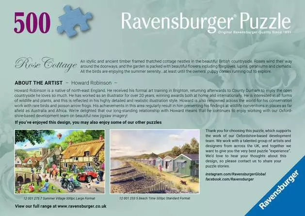 Ravensburger Rose Cottage 500pc Jigsaw Puzzle