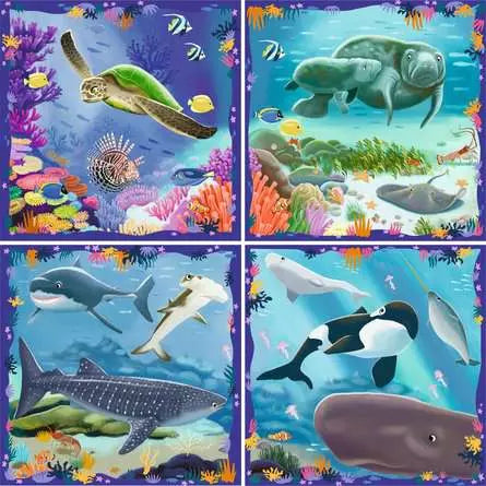 Ravensburger Puzzles Up 4 In A Box Ocean Life Jigsaw Puzzles