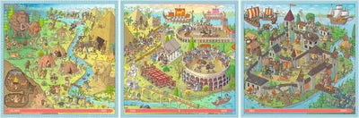 Ravensburger Puzzles Up 4 In A Box History Jigsaw Puzzle