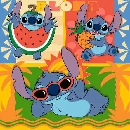 Disney Stitch 3 x 49pc Jigsaw Puzzles
