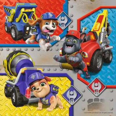Paw Patrol Rubble And Crew 3 x 49pc Jigsaw Puzzles