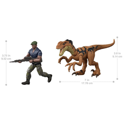 Jurassic World Velociraptor Dinosaur With Duncan Kincaid Figure