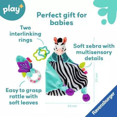 Play My First Snuggle Friend Zebra Cuddle Rattle And Play Infant Toy Playset