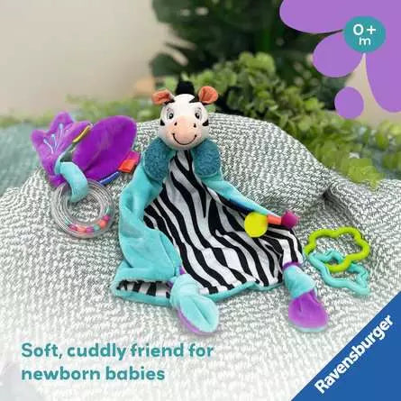 Play My First Snuggle Friend Zebra Cuddle Rattle And Play Infant Toy Playset