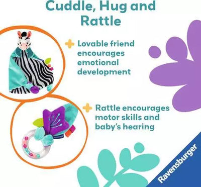 Play My First Snuggle Friend Zebra Cuddle Rattle And Play Infant Toy Playset