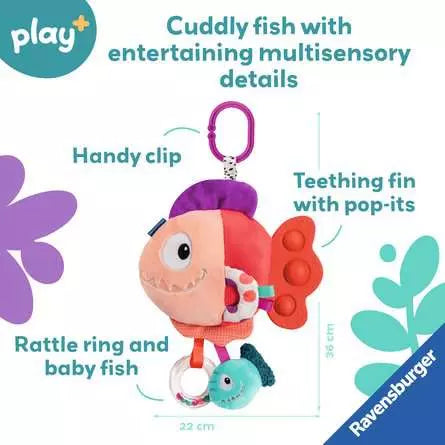 Play Pop It Piranha Infant Soft Toy Red