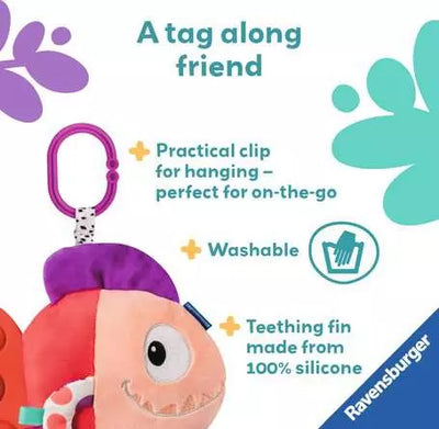 Play Pop It Piranha Infant Soft Toy Red