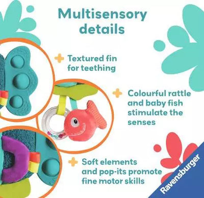 Play Pop It Piranha Infant Soft Toy Blue