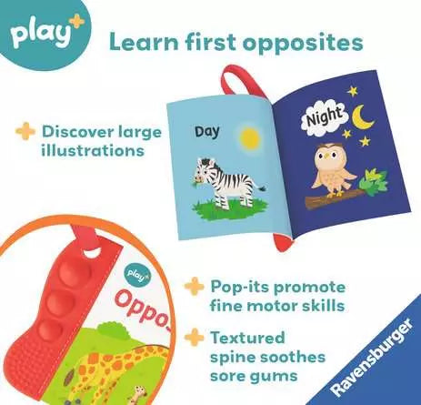 Play My First Teething Book Infant Toy Opposites
