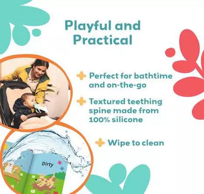 Play My First Teething Book Infant Toy Opposites