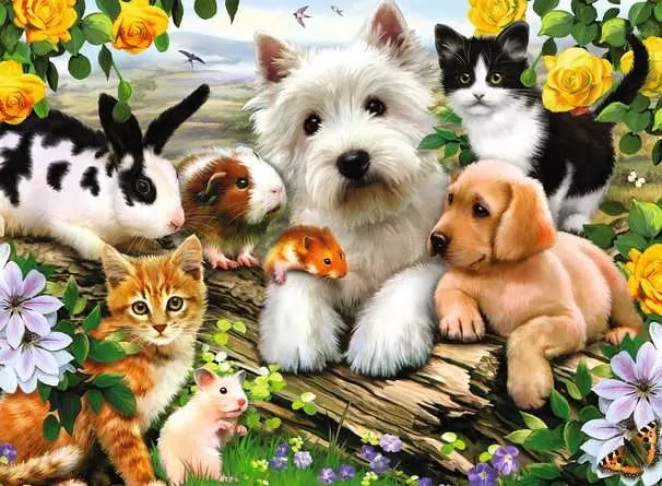 Ravensburger Happy Animal Buddies 300pc XXL Jigsaw Puzzle