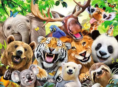 Ravensburger Exotic Animals XXL Selfie 300pc Jigsaw Puzzle