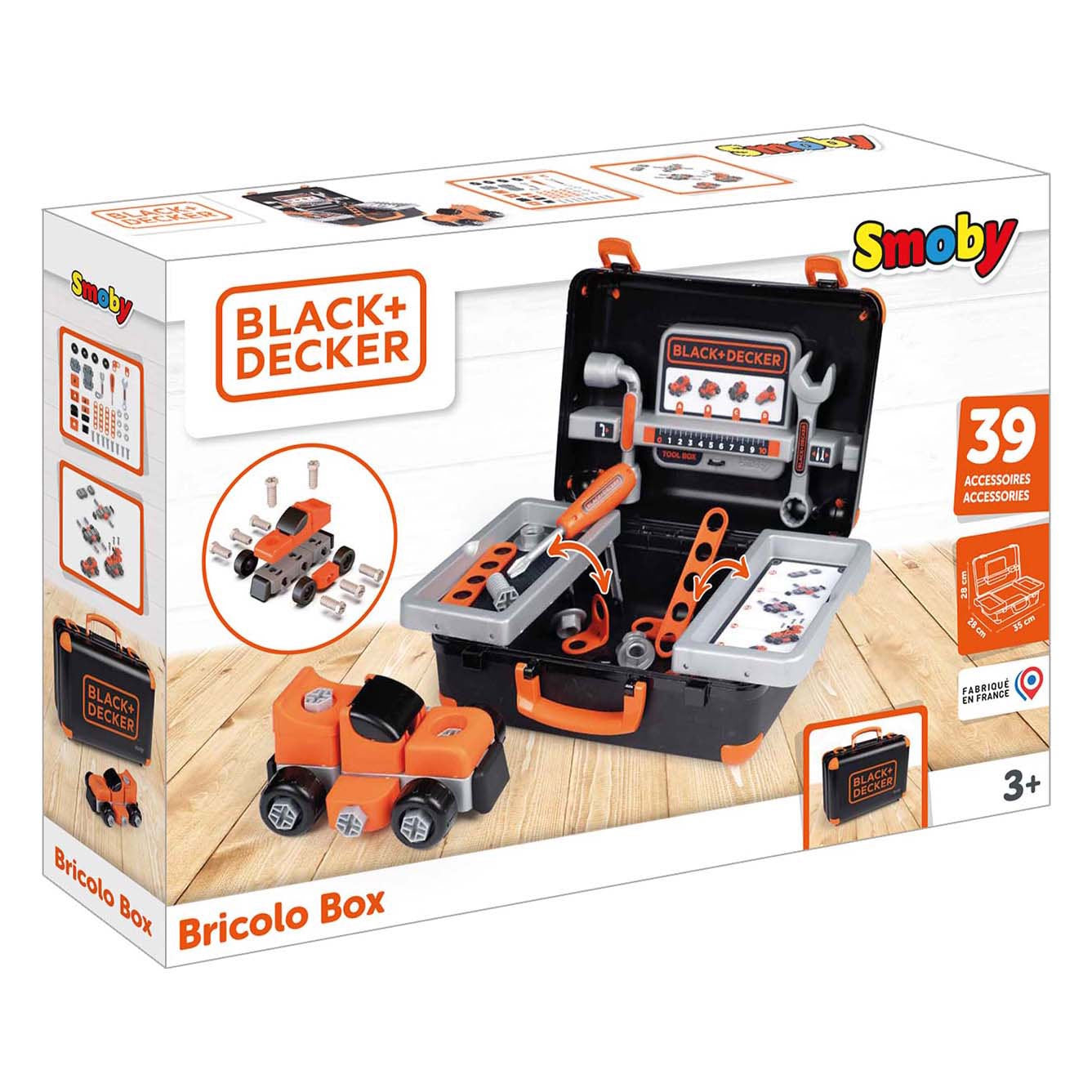 Smoby Black And Decker Bricolo Tool Box With 39 Accessories