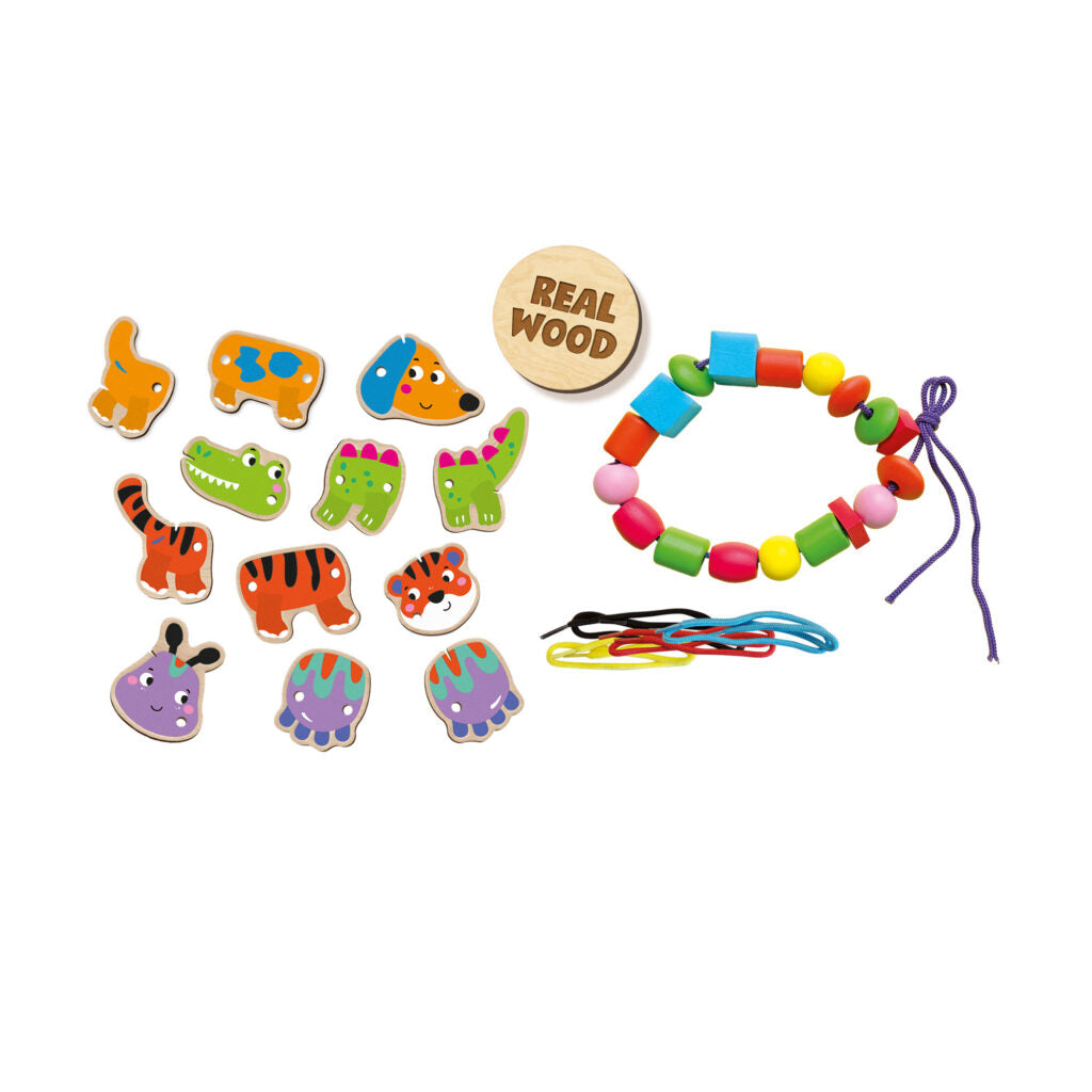 SES Creative Lacing Animals With Beads Set