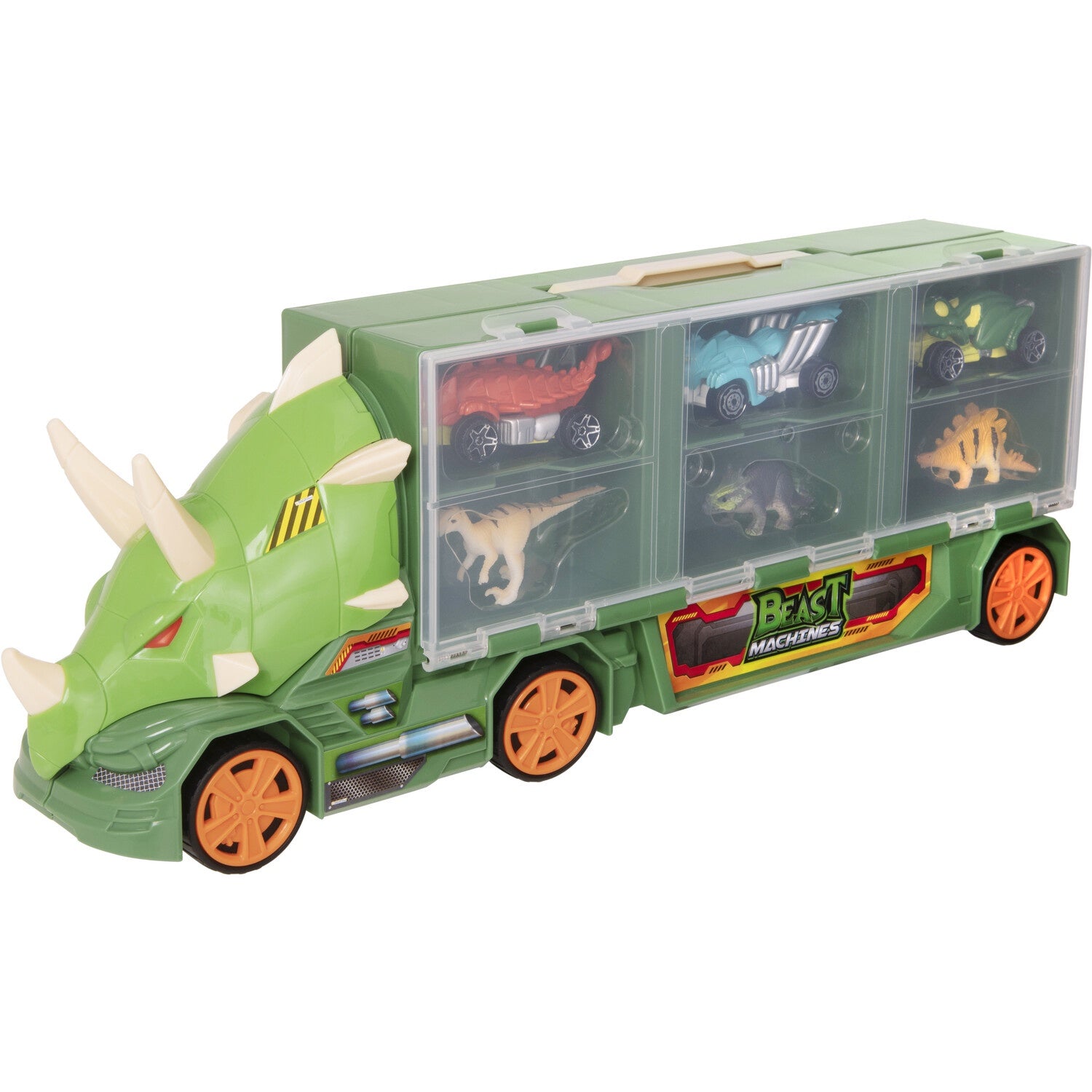 Teamzterz Beast Machines Dinosaur Transport Truck With 3 Beast Machines And 3 Dinosaurs