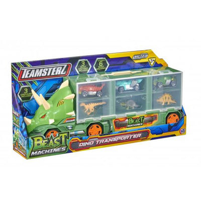 Teamzterz Beast Machines Dinosaur Transport Truck With 3 Beast Machines And 3 Dinosaurs