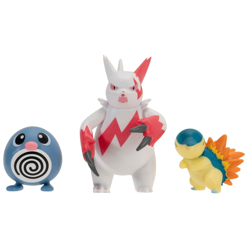 Pokemon Battle Figure 3 Pack Poliwag / Zangoose / Cyndaquil