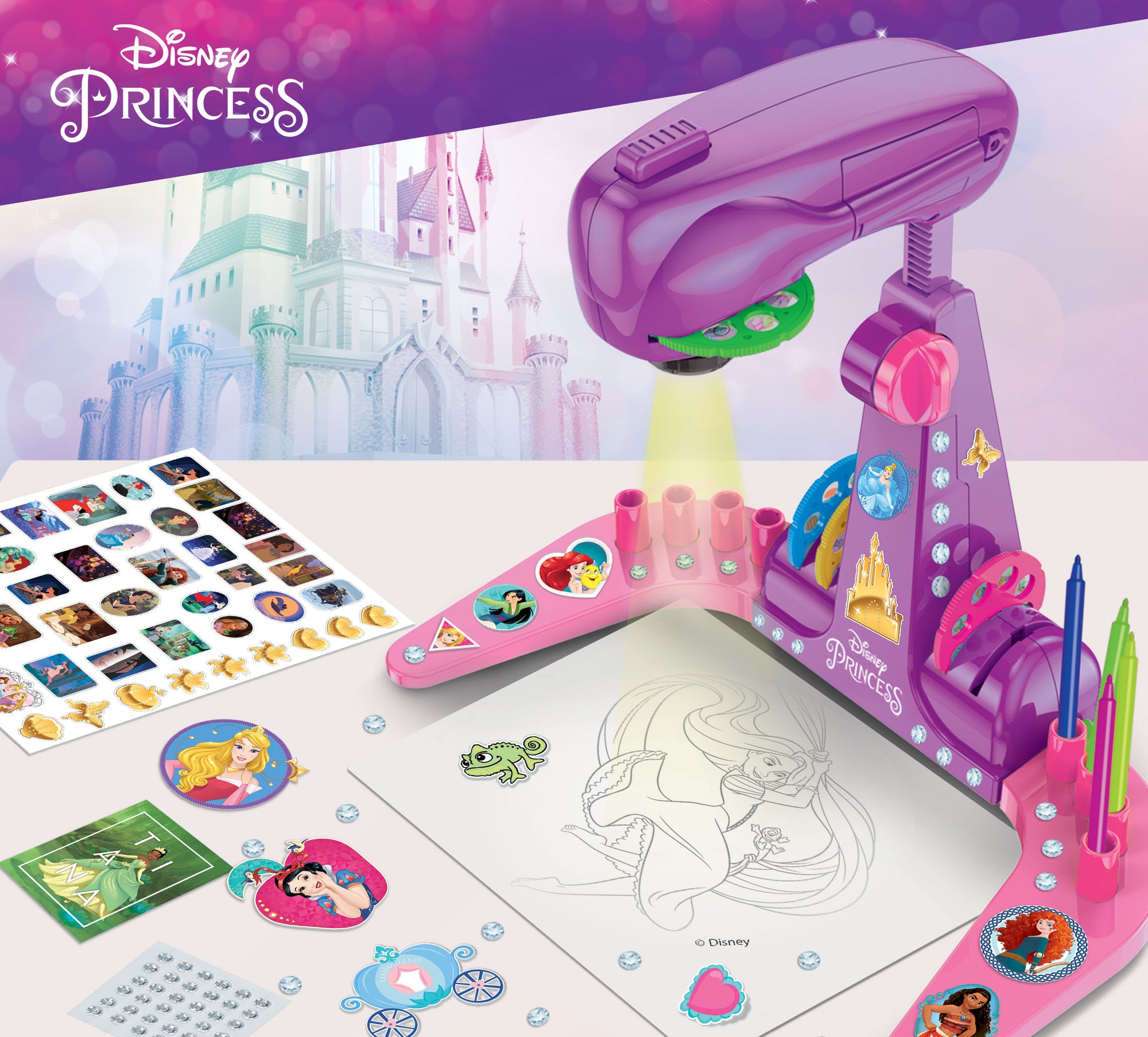 Disney Princess Projector Drawing School