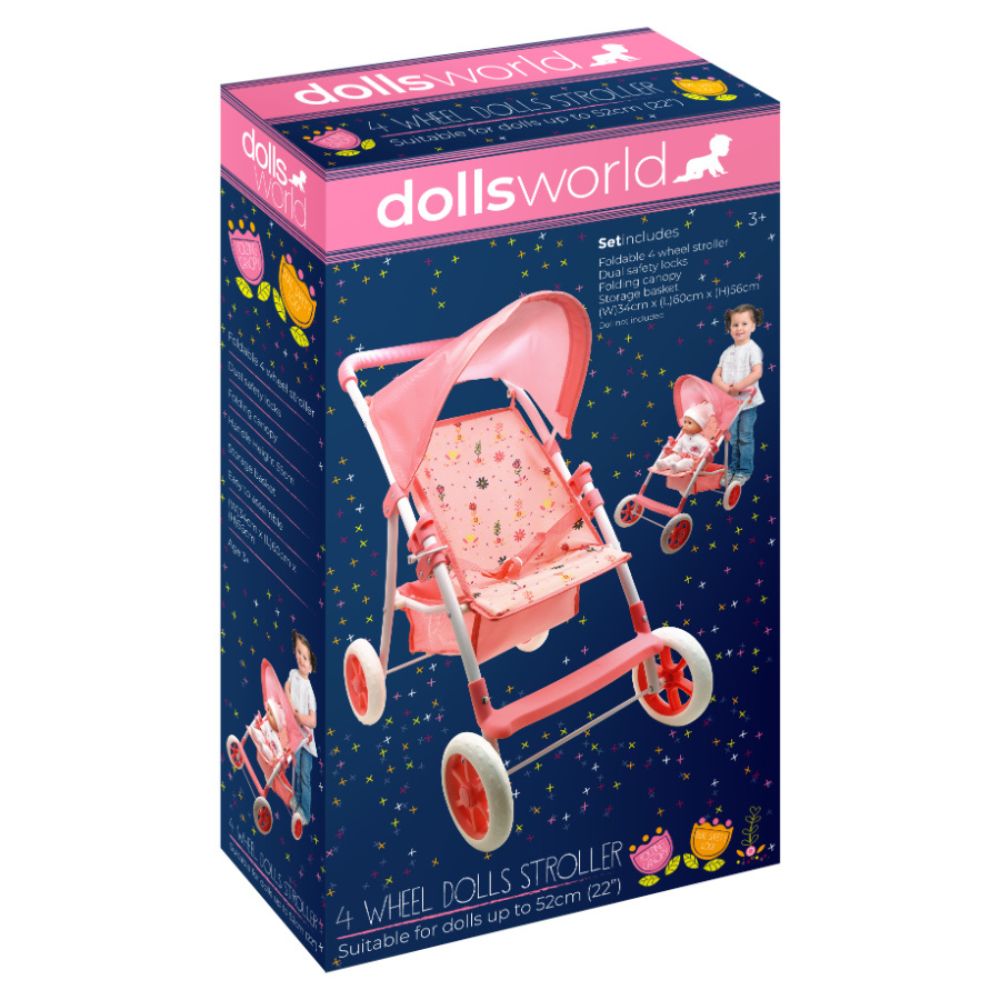 Dolls World 4 Wheeled Stroller