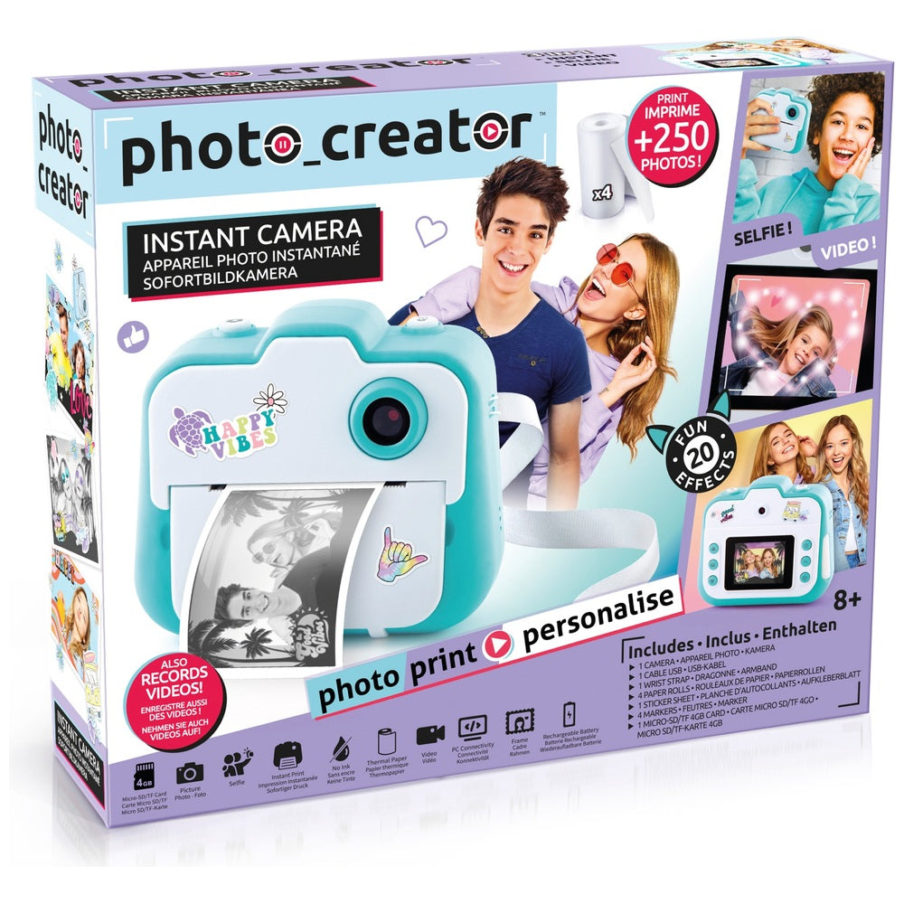 Photo Creator Instant Camera With 4GB SD Card