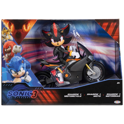 Sonic The Hedgehog Sonic's Shadow Motorcycle With Sonic Figure