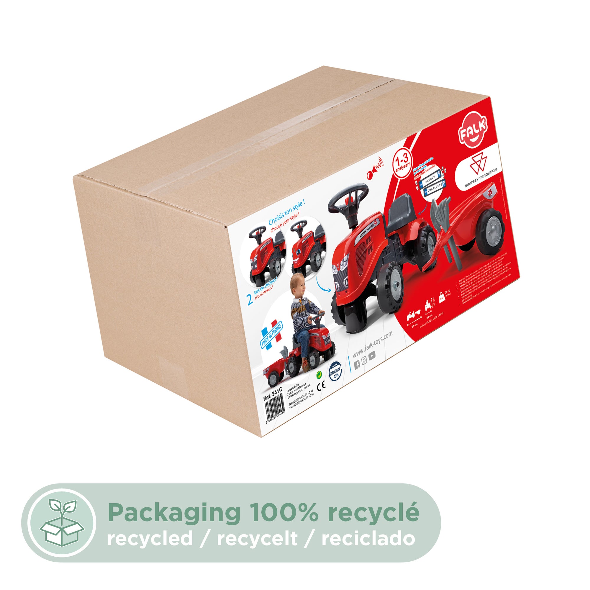 Massey Ferguson Baby Massey Fergie Ride On Tractor And Trailer